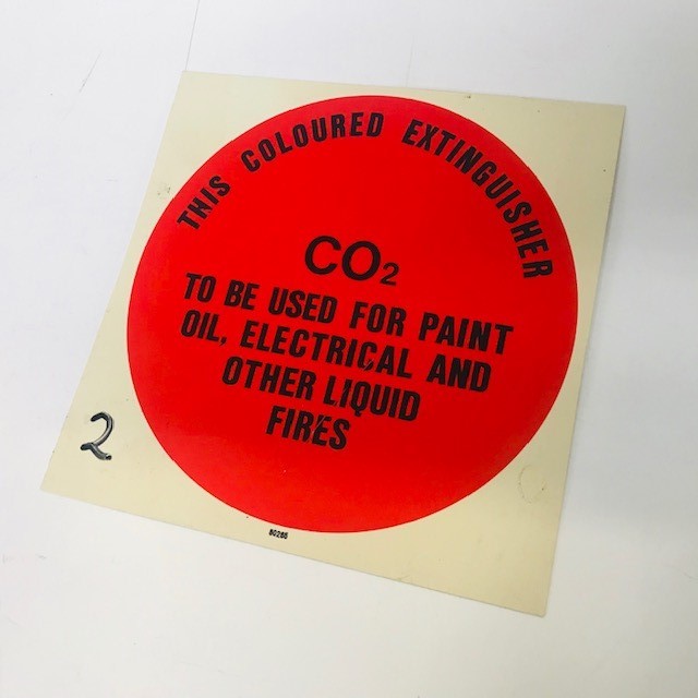 SIGN, Safety - Fire Extinguisher Sign CO2